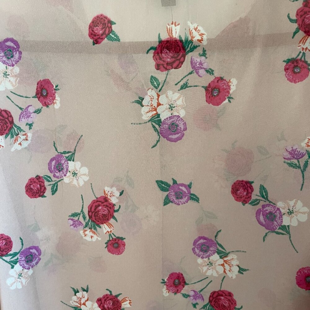 NWT Express Floral Sheer Blouse - size XL - Picture 10 of 10